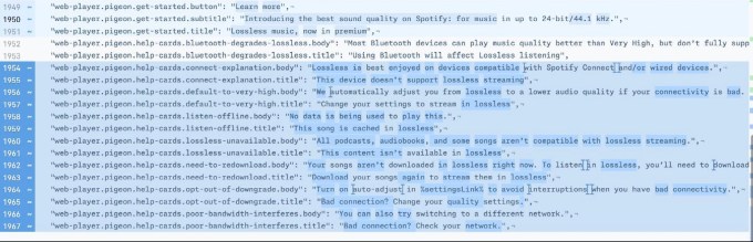 星歐娛樂官網:Spotify 無損音頻服務蹤跡漸現,代碼暗示有望“即將正式發佈”